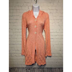 Lola long lightweight hooded cardigan small